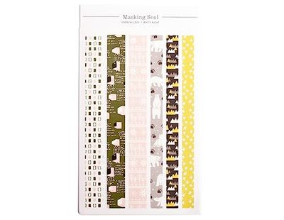 Dailylike Adesivi strisce carta snow village/white night disegni assortiti 15 mm x 10 cm.