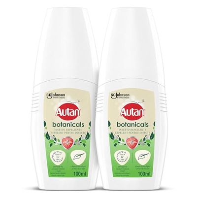 Autan Botanicals Vapo Spray Antizanzare, Repellente Zanzare, Protezione Efficace fino a 6 Ore, a Base di Eucalipto, 2 Confezioni da 100ml