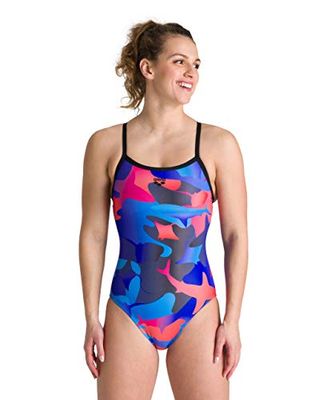 ARENA MaxLife - Costume da Bagno da Donna con Stampa Leggera, Taglia 22