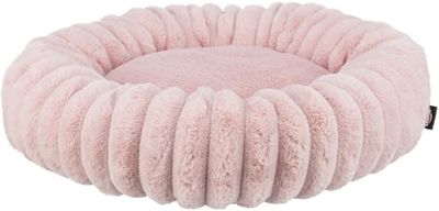 Trixie Lettino per cani Lonni Ø 50 cm, rosa – Cuccia rotonda con rivestimento in morbido velluto, cestino per cani di piccola taglia, cuscino fisso, fondo antiscivolo – morbido e lavabile – 37996
