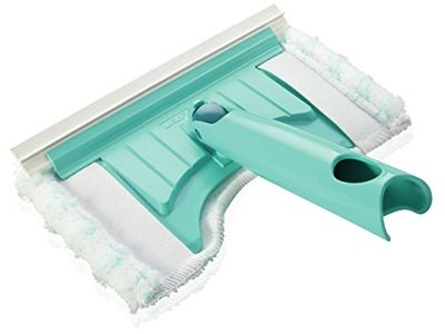 Leifheit Mopa para limpar azulejos Bath Cleaner micro duo, esfregona plana de 20 cm de largura e com articulação de 360°, decotadura redonda para cercar a torneira.