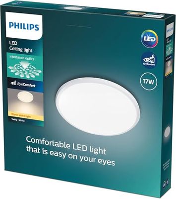 TWIRLY PLAFONNIER BLANC LED 1X 17W 2700K