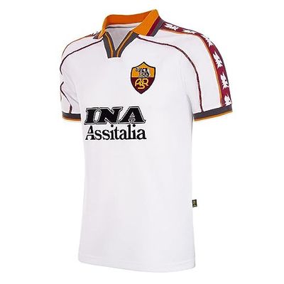 COPA AS Roma 1998-99 borta retro fotbollströja vit