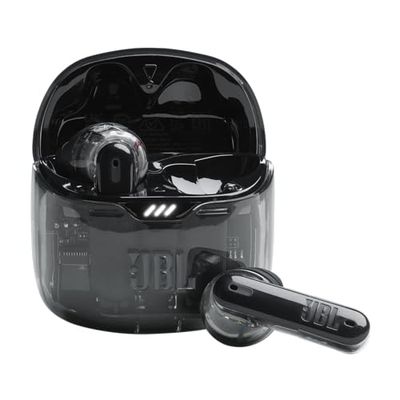 JBL Tune Flex Ghost Auricolari In-Ear True Wireless Bluetooth con Cancellazione Attiva del Rumore, Impermeabili IPX4, Bassi Puri, Smart Ambient, 4 Microfoni, fino a 32 h di Autonomia, Black Ghost