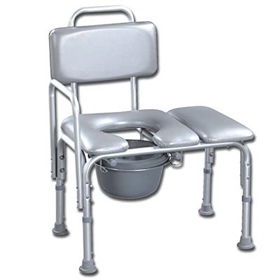 Gima, Badstoel met gevoerde zitting en rugleuning, geschikt voor gehandicapte gebruikers om toiletten te gebruiken, 27758