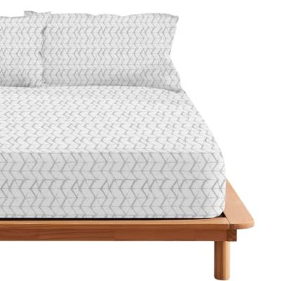 BELUM | Lenzuolo sotto Atlanta 100% cotone per letto da 135/140, lenzuolo sotto 175 fili