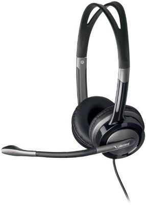 Cabstone Auricolare Multimediale USB, Cuffia Ultra Leggere per Musica, Chat, Giochi e VoIP, Nero