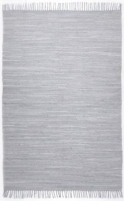 Theko Happy Cotton Rug, 100% Cotton, Grey, 90 cm x 160 cm