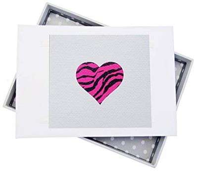 White Cotton Cards Alphabetics, Mini Photo Album, Pink Heart, White Board, Multi-Colour, 12.5 x 17.5 x 2.5 cm