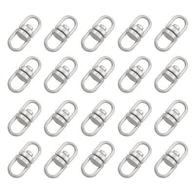 Ganzoo Draaibare schroefverbinding voor sleutelringen, metalen wervels voor veelzijdige bevestigingen van metaal