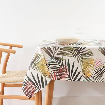 Belum | 0119-4 tafelkleed zonder tafelzeil, 200 x 140 cm, vlekbestendig tafelkleed, antibacterieel, tafelkleed van organische stof, tafelkleed van 100% biologisch katoen