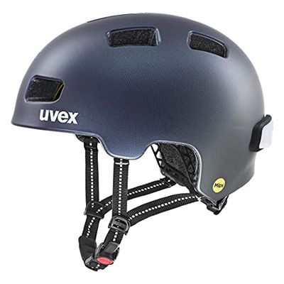 uvex city 4 MIPS - lätt cityhjälm för dam och herr - MIPS-system - inkl. LED-lampa - deep space matt - 55-58 cm