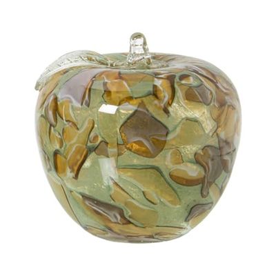 Alexandra House Living Decoratieve figuur groen glas appel 13 x 13 cm