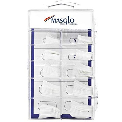 MASGLO PLUS/RESTO Witte nagels, 100 stuks, één maat, 100 stuks