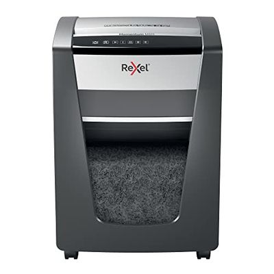 Rexel 2104577EU Rexel Momentum M515 EU pappersstrimlare – svart, Strimlar 17-15 (70-80 g/m2) Pappersark Åt Gången