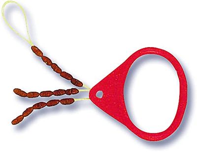 Zebco Lot Bouchons en Caoutchouc `, Rouge, 15 pcs