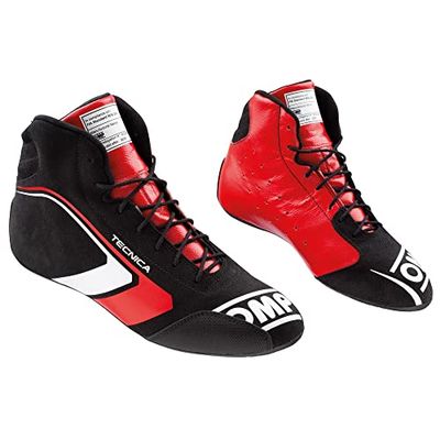 Omp One EVO Tecnica Sneaker, zwart/rood, maat 44 Fia 8856-2018, uniseks laarzen, volwassenen, EU