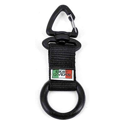 Best divers Clip voor Octopus met siliconen ring, zwart