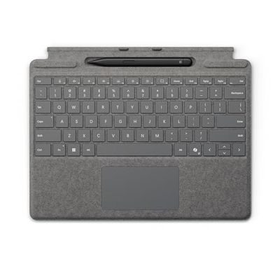 Microsoft Tastiera Surface Pro Keyboard con Slim Pen - Platino