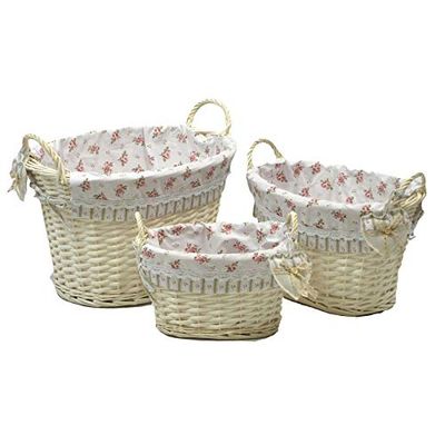 Vacchetti 2315390000 Cestino, Vimini, Multicolore, Medio, 3 unità