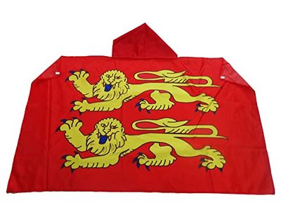 AZ FLAG - Flaga Dolnej Normandii - 150x90 cm - Peleryna z flagą Normandu - Francja 100% poliester z wbudowanymi rękawami - Body z flagą - 80 g