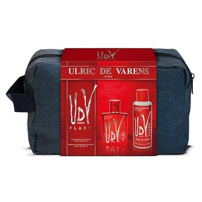 ULRIC DE VARENS - UDV Flash pennfodral - Eau de Toilette Men's 100 ml + deodorant 200 ml - marin orientalisk ormbunke - tillverkad i Frankrike