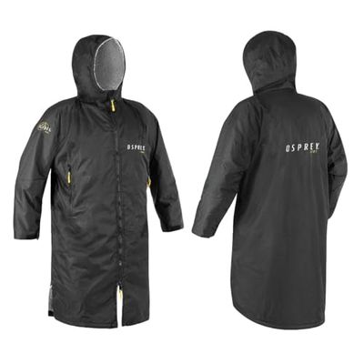 Osprey Aankleedjas voor kinderen en volwassenen, waterdichte omkleedjas, zwem- en strandjas, uniseks, zwart