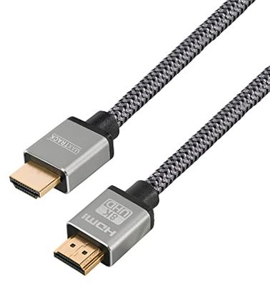 Maxtrack HDMI® 2.1 - Cavo ad alta velocità 8K@60Hz/4K@120Hz, 3 m, gaming, TV, Blueray