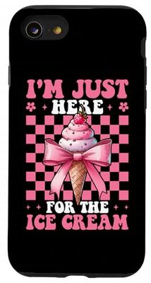 I'm Just Here For The Ice Cream Cone Girl Mom Pink Coquette Case for iPhone SE (2020) / 7/8