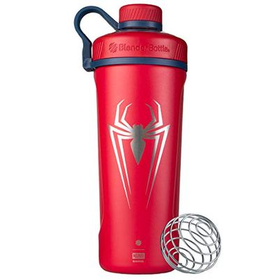 BlenderBottle Marvel Radian Shaker Cup Geïsoleerde roestvrijstalen waterfles met garde, 28 oz, Spider-Man Spider