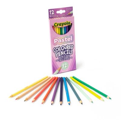 Crayola Pastel, Lápices de Colores para Dibujar, Caja con 12 Lápices, para la Escuela y el Tiempo Libre, 12 Colores Pastel, 68-3366