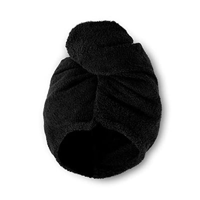 Catherine Lansfield Quick Dry Cotton Turbie Head Towel Black