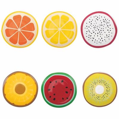 Lot de 6 assiettes à fruits en porcelaine, Fruit for One