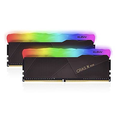 KLEVV CRAS X DDR4 RGB 32GB (2x 16GB) 3200MHz CL16 Gaming Memory RAM kit XMP 2.0 High Performance Overclocking 16-18-18-38