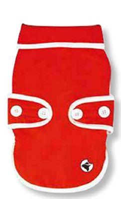 Croci C7074904 gewatteerde jas Sestriere, rood/wit, 45 cm