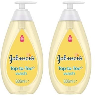 JOHNSON'S Baby Top-To-Toe Wash 500ml (Pack of 2)