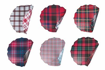 XMas Tartan Set of 6 Christmas placemats double face Ø38 cm