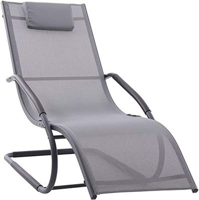 Wave Lounger - Aluminium - Grijs