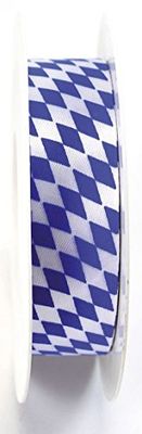 LOY-GOLDINA GMBH & CO.KG Zier Ruban acétate Blanc/bleu 25 mm x 25 m