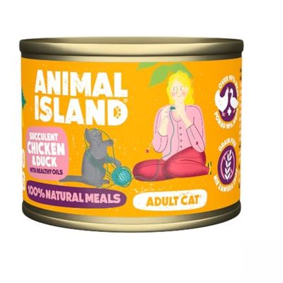 Comida para Gato ANIMAL ISLAND Adult Cat Pollo Pato 200 g - Marca: ANIMAL ISLAND - EAN: 5904358590396