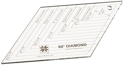 Simplicity EZ Quilting - Palmilha de acrílico em forma de diamante (ângulo de 60º)