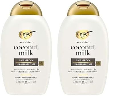 OGX Coconut Milk Hydrating Shampoo,385 ml (Pack of 2)