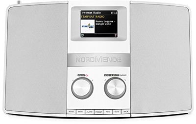 Nordmende Transita 400 Internetradio (DAB+, FM, stereo-radio, W-LAN, Spotify Connect, Bluetooth Audiostreaming, NFC, kleurendisplay, wekker, hoofdtelefoonaansluiting, 2 x 10 watt, AUX-In) wit