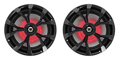 Rockville Coppia RKL80MB 20,3 cm 900 Watt Nero 2-Way Marine Boat Speaker W/LED