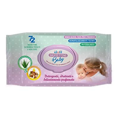 IDROFIL Chusteczki dziecięce z aloesem, 72 szt