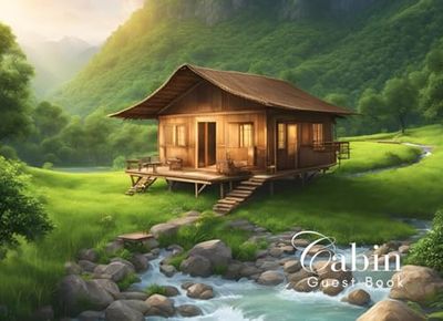 Cabin Guest Book: Guest Book for Vacation Home, Airbnb, Visitor Rental, Visitor’s Log Book for Recording Name & Memories