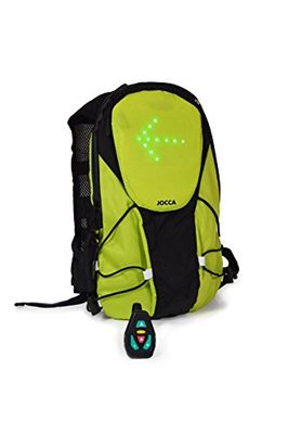 JOCCA Unisex 6226P Zaino da Ciclismo con indicatori LED, Nero/Giallo, 7 Litri