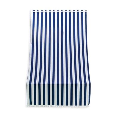 AVILIA Toldo para Exterior a Rayas Azules con Anillas, 300 x 140 cm de Altura, toldos para Exteriores extraíbles de poliéster – Toldo para balcón Exterior Parasol para jardín y cenador