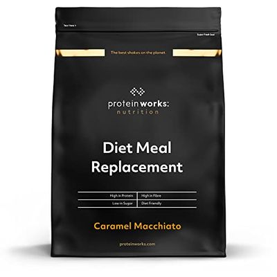 Protein Works - Substitut De Repas Diététique | Shake Repas 250 Calories | Perte de poids | Healthy diet | 14 Servings | Macchiato au Caramel | 1kg