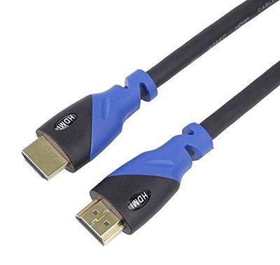 PremiumCord 4K HDMI 2.0b kabel, resolutie UHD 4K @60Hz 2160p, 3D, ARC, HDCP, vergulde stekker, zwart-blauwe PVC-connector, lengte 1,5 m